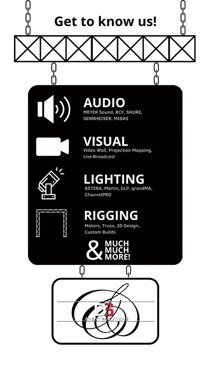 From Audio to Video, Lighting to Rigging, and everything in between, we’ve got you covered! 🎤💡🎥 Our team is here to be your trusted industry partner for all your event needs. Let us handle the tech so that you can focus on the show! #EventServices #AudioVisual #LightingDesign #Rigging #Power #dnseventsolutions