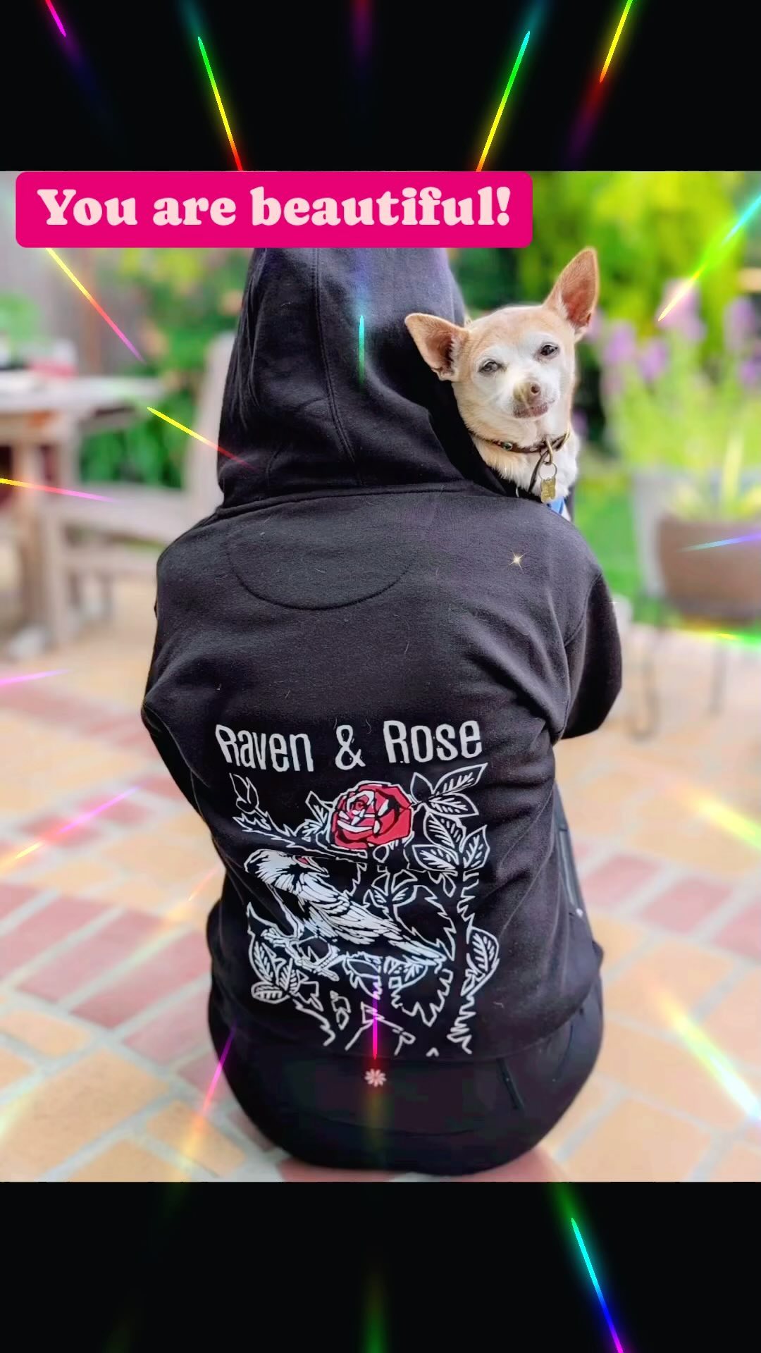 Our new merch is in and even our biggest critic, Mr. Pnut, is delighted!! Drop by, and treat yourself to new hoodie or T. You are beautiful 💗#yabsticker