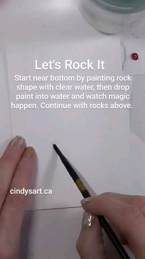 Let's Rock It. One of my paint kits. Paint with clear water, add color and watch the magic happen. #cindysart #custompetportraits #cindyshropshireart #paintkits