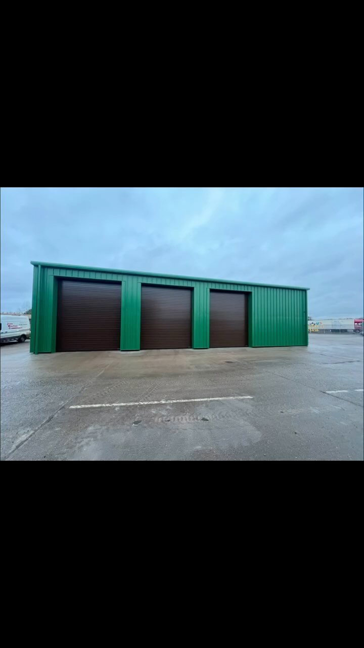 New workshop built by Norfolk plant services from the ground up. Now water tight we can lay the floor.