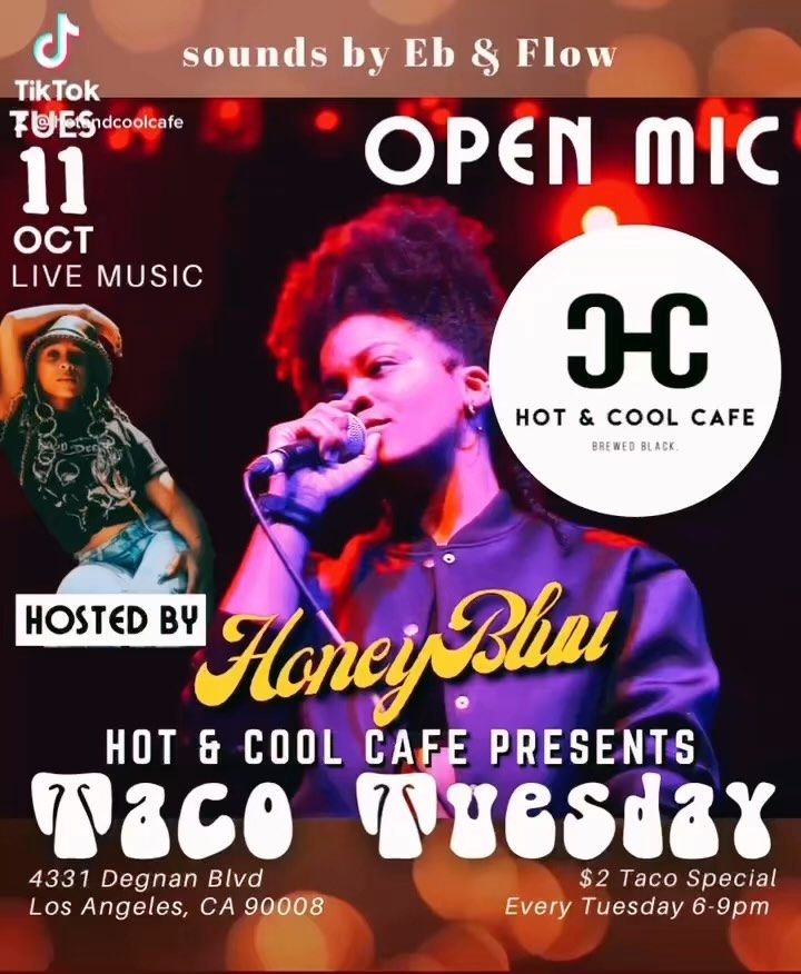 Recent Open Mic Flyer 💕🪄 @hotandcoolcafe