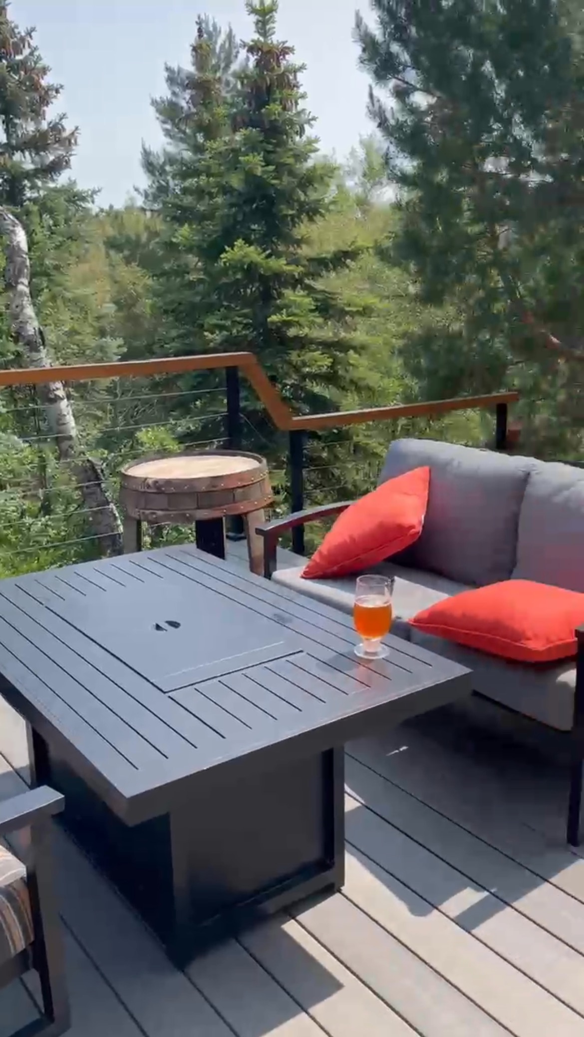 When homeowners send you a video six years later, saying their deck is their favourite place to be - that’s a good day. #lawrencefinishing #summerdeck #compositedecking #cablerailing #yxebuilders #supportlocalyxe #summerevenings