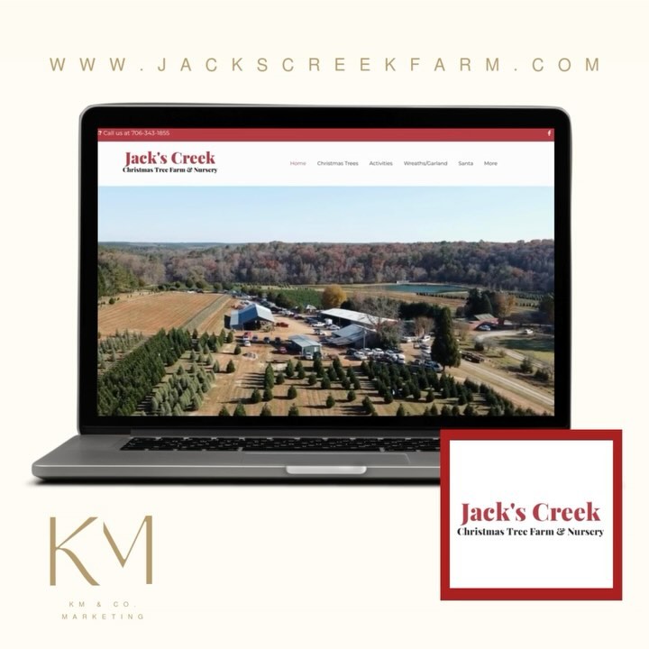 I am thrilled to share the newly updated website for Jack’s Creek Farm! 🌲 Their site needed a fresh look, and we couldn’t be happier with the way it turned out! I am grateful to have created this new design, complete with a custom film to showcase the beauty of the farm. Thank you, Jack’s Creek, for trusting me with this project! 💻🎥
Visit www.jackscreekfarm.com to plan your visit and find the perfect Christmas tree this holiday season! ✨ @jackscreekfarm
#websitelaunch #websitedesign #christmastreefarm #jackscreekfarm #kmcomarketing #mylifemediavideography #graphicdesign #smallbusiness #smallbusinesswebsite