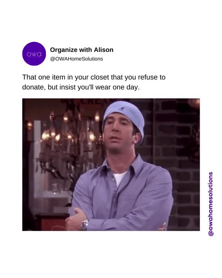Be honest – if you bought something years ago but haven't worn it, will you be wearing it anytime soon? 👀
Your closet space should only include clothes you adore and know will wear.
Otherwise, it's time to make a donation. 😉
I want to hear from you, what's a fashion purchase you regret? 😬
_____
#closetorganization #closetorganizer #organizedlife #organizingideas #stayorganized #closetdesign #organizedcloset #closetgoals #closetmakeover #closetjunkie #dreamcloset #poshcloset #washingtondcorganizer #professionalorganizer #gettingorganized #owahomesolutions #minimalisthome #minimalistliving #livingwithless #becomingminimalist #livesimple #simplelifehappylife #livewithless #minimalliving #minimalistlife #theminimalists #minimalistdecor #fashionfail #itscalledfashion