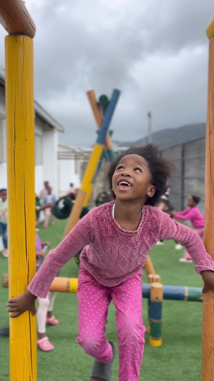 Bringing joy to little hearts in Imizamo Yethu through the power of play. 🤸🏿♀️🛝 Our funded playground at Gospel Outreach Nursery is where childhood dreams take flight. 💛