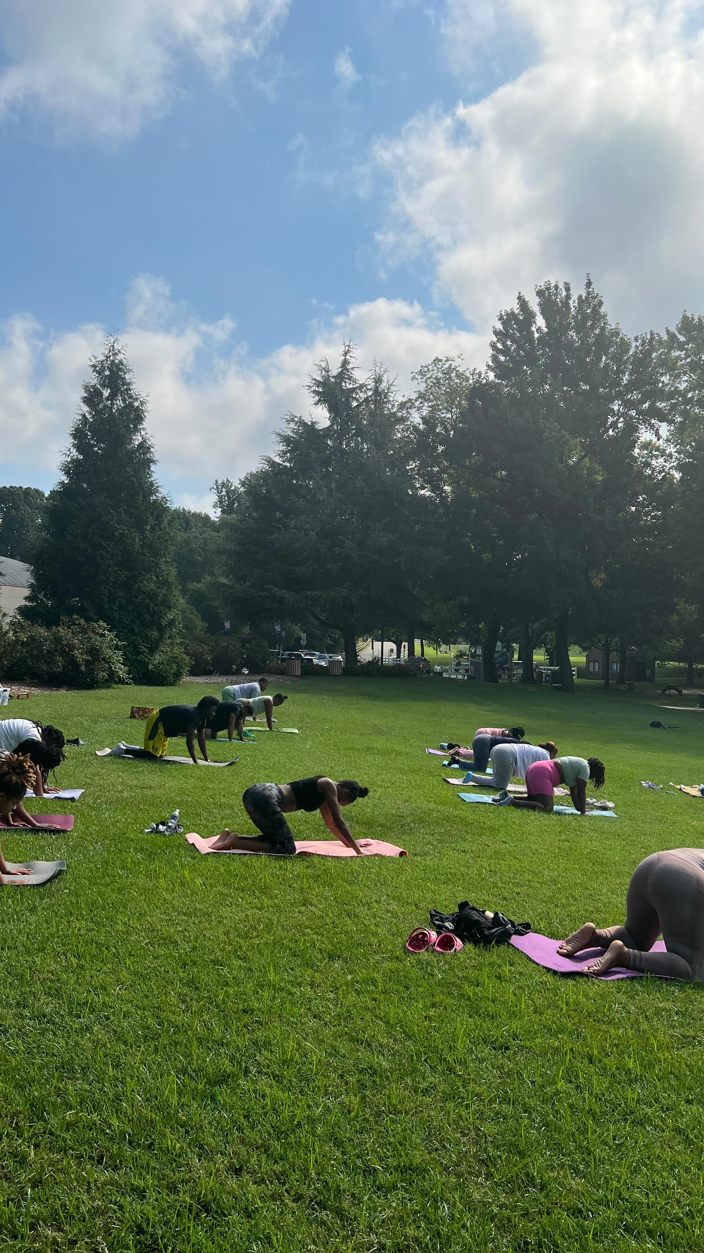 Another Sunday FLO that was nothing short of amazing!
There's nothing like a rejuvenating yoga class of sun salutations and meditation under the sun. Catch us every Sunday through the rest of Summer at Allen Pond Park in Bowie, MD.
Register at the link in our bio. See you on the mat 🌊💚
#yogainthepark #outdooryoga #dmvyoga #blackyoga #meditation #yoga #wellness #dmvfitness #GrowitheFLO
