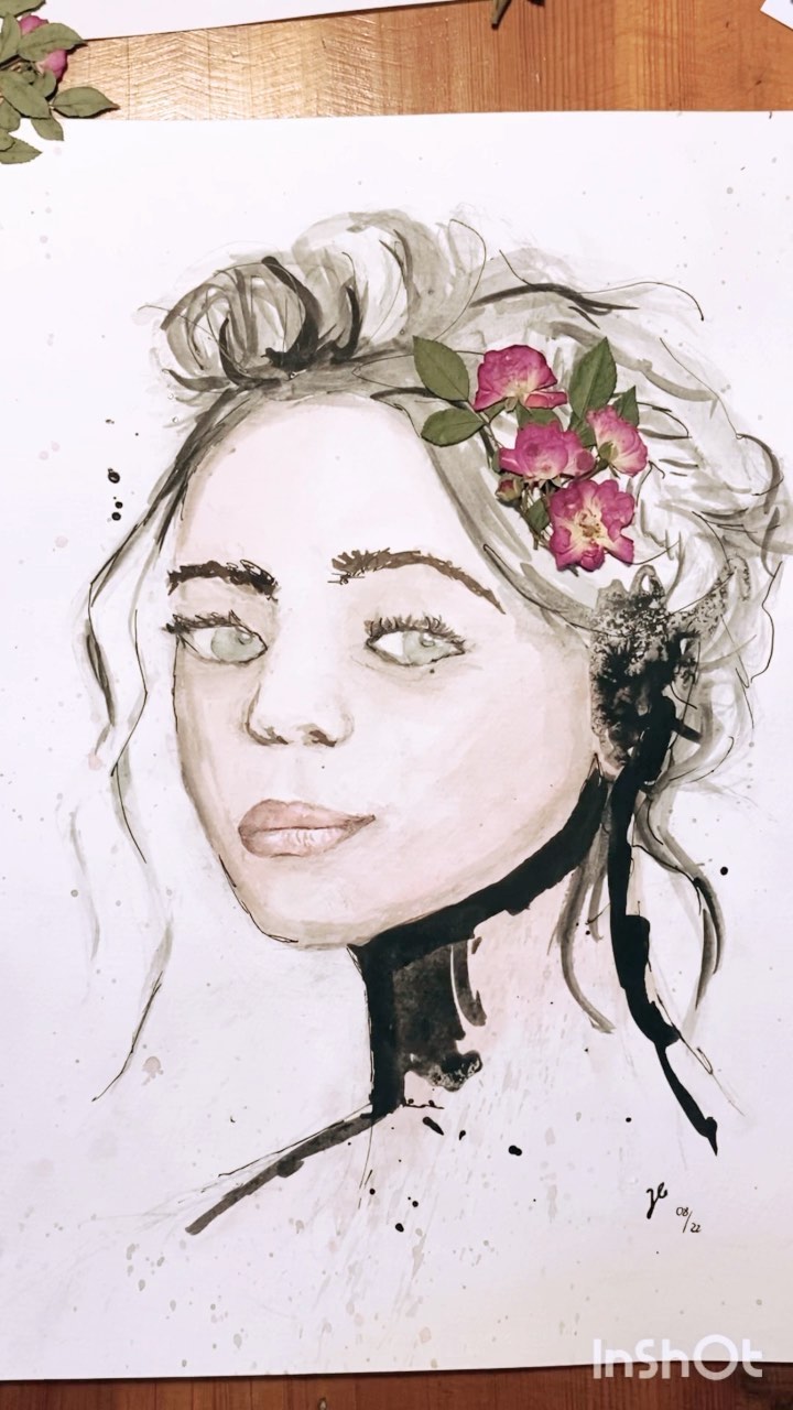 WILD ROSES
#behindthescenes #drawing #portrait #women #strongwomen #beautifulwomen #artreel #todaysartreport #artlovers #art #kunst #aquarelle #artwork #womenwhodraw #painting #inkdrawing #watercolour #watercolourartist #kunstwerke #malerei #künstler #artsy #flowers #driedflowers #wienerkunst