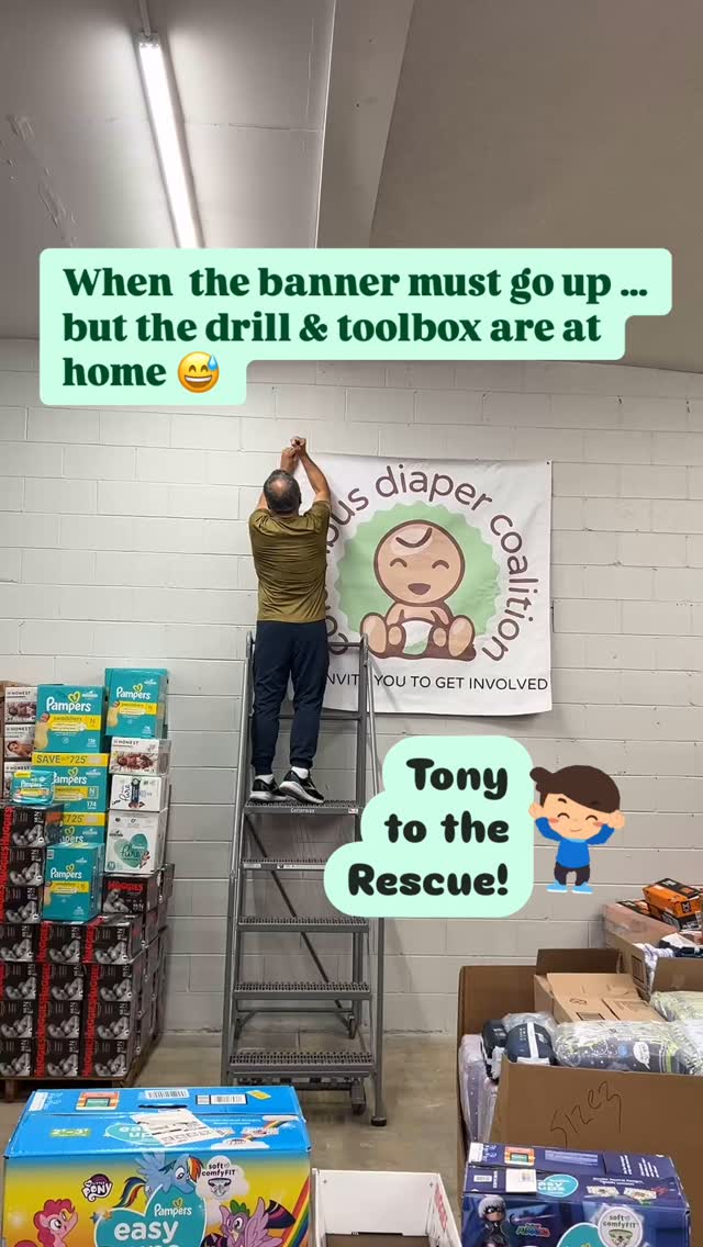 Banner is up! Doesn’t It Look SO Good! #teamworkmakesthedreamwork #DIY #nailedit #itworked #done✅ #newbanner #cbusdiaperco