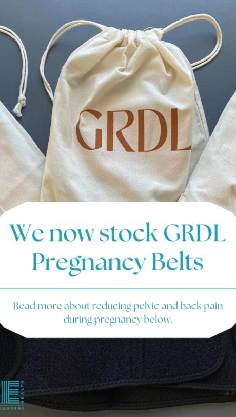 What is Pregnancy-related Pelvic Girdle Pain (PPGP)?
PPGP is a broad term which describes pain at the front or back of the pelvis, sometimes with referral into the glute. It is an incredibly common condition in people that are pregnant, and can be felt during various activities such as weight bearing, standing from a chair and climbing stairs.
What does the GRDL belt do?
The GRDL belt was designed by a Physiotherapist based on evidence and clinical experience, and can assist in reducing pain and severity of symptoms, as well as improving function in those with PPGP. At Move Health we use the belt alongside various other treatments to provide our PPGP patients with a holistic approach to recovery.
Interested in a GRDL belt?
Come into the clinic and try it on!