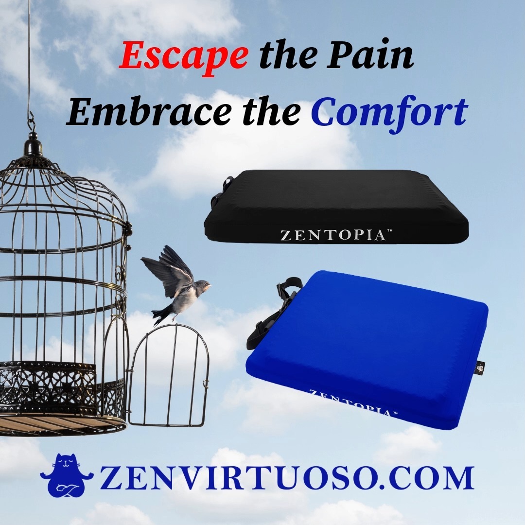 🦅 Freedom is just a seat away. Escape discomfort with Zen Virtuoso cushions—designed for real relief and all-day comfort.
👉 Ready to break free? SHOP NOW 🛒 link in bio!
#ZENTOPIAcushion #BackPainRelief #zenvirtuoso #ergonomics
