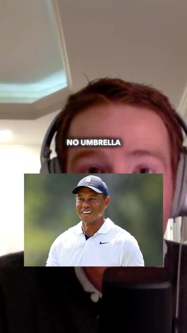 Tiger isn’t scared of a little rain. More Masters discussion on the latest Course Record Show. Link in bio. Subscribe! #golf #biz #CRS #Masters