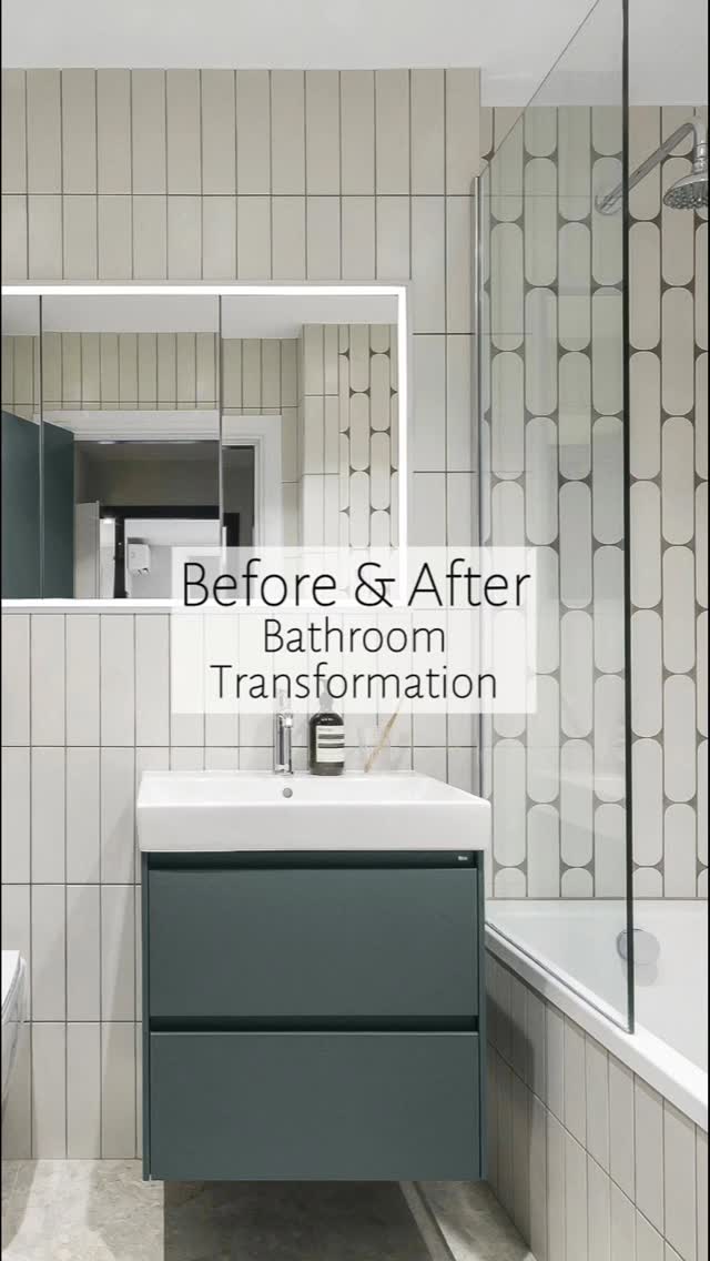 Dark to Light!
Untouched from the original new-build, we wanted to transform these grey tired bathrooms into calm spaces with personality.
Cream walls with mink grout are not really "on trend" (I don't think?) and we don't follow trends. We design for the space and client.
My favourite visual part of this project, are the green vanities! Really lush and very smart.
My favourite non-visual part is the beautiful mirror cabinets with de-mister pads and colour changing LED (warm white to cool white). Lux!
Would you be bold enough for a green vanity? Let me know below!
#interiordesign #bathroomrenovation #londoninteriors