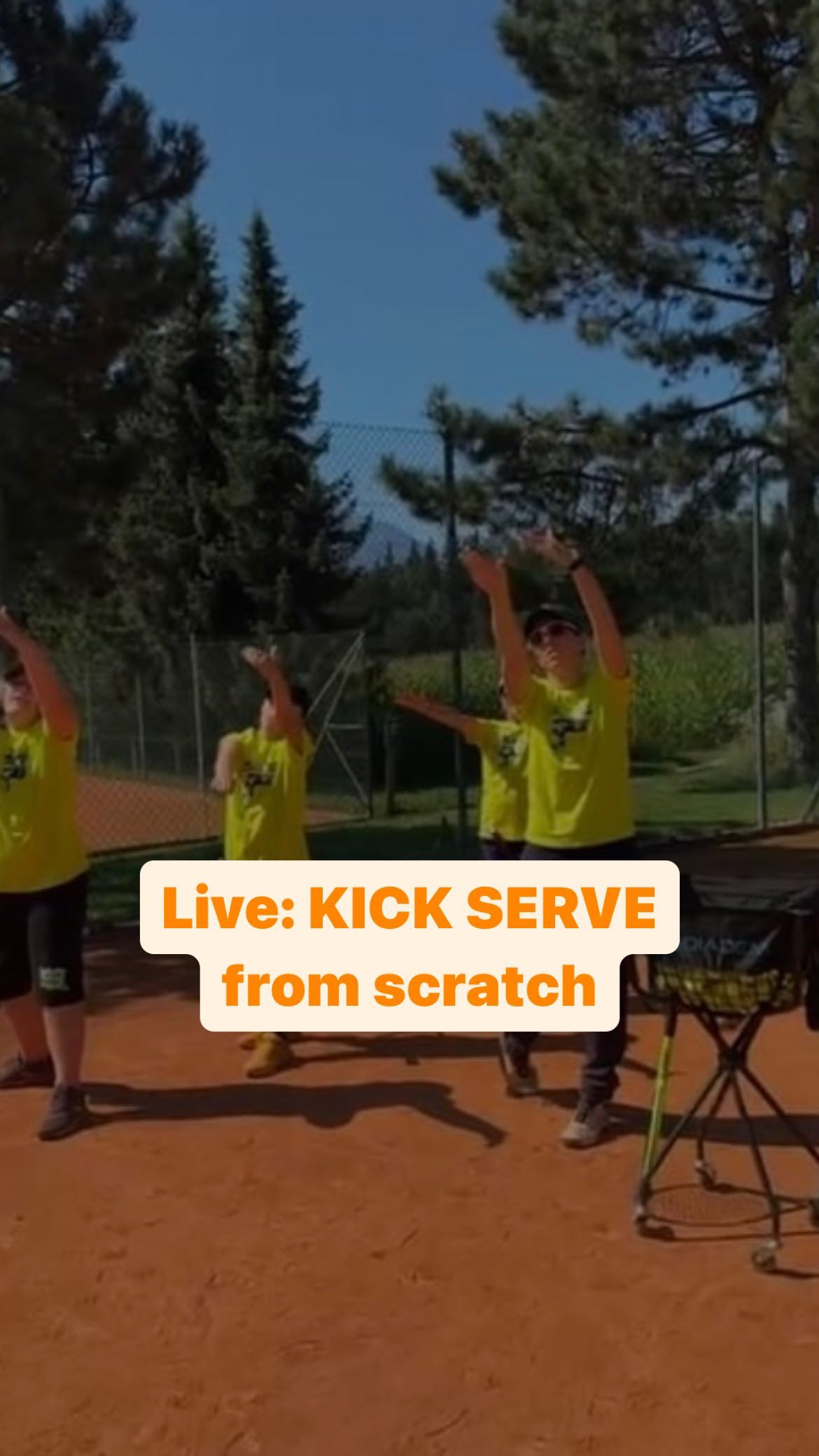 A simple progression for learning the kick serve at Austria Summer Camp ´24