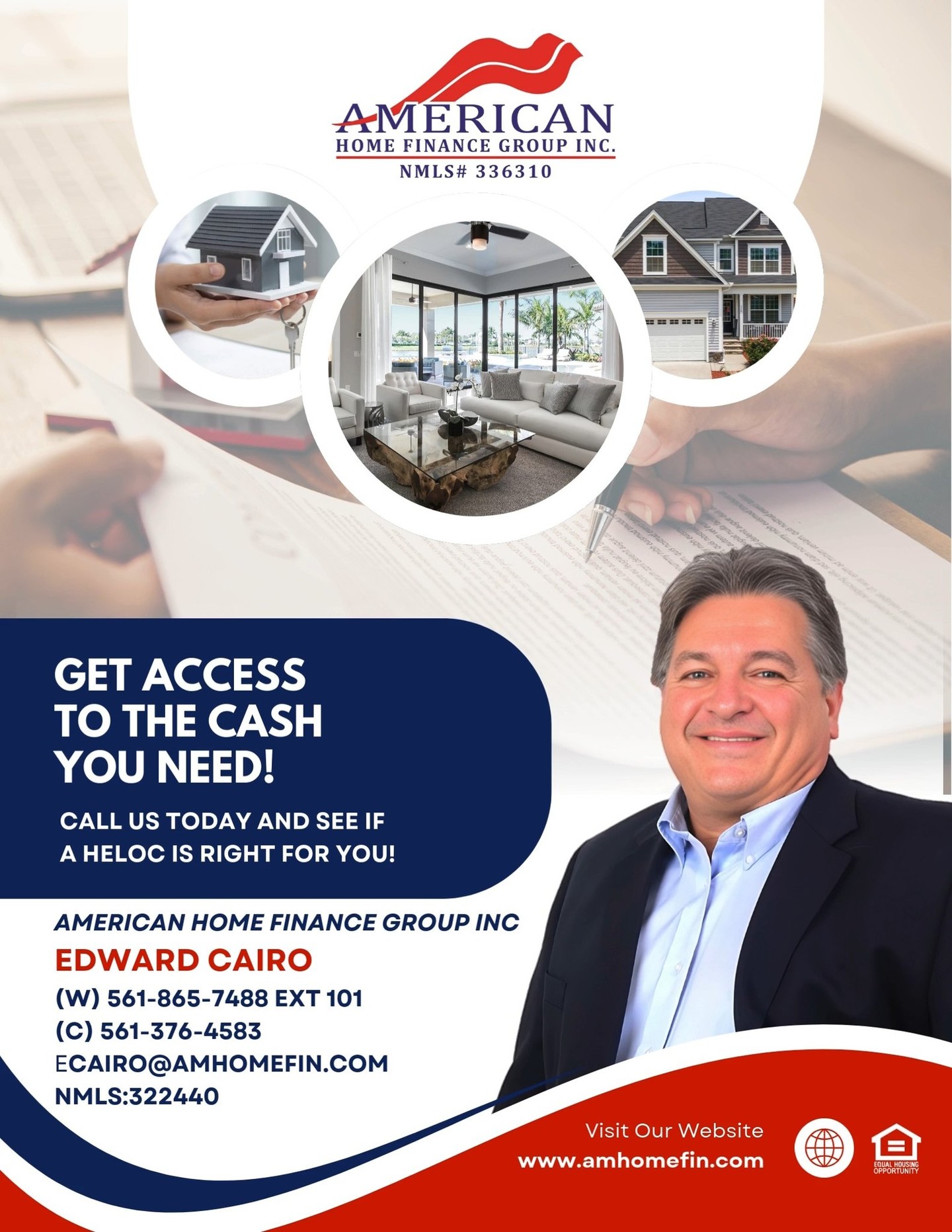 Unlock the potential of your home with a Home Equity Line of Credit (HELOC)! 🏡💰
Whether you're planning a renovation, consolidating debt, or funding a major purchase,
a HELOC from American Home Finance Group can provide the flexibility and funds you need.
Contact us today to learn more about how we can help you achieve your financial goals! 📞✨
"Keeping our clients Educated, Empowered and Protected."
🏠American Home Finance Group Inc NMLS # 336310
📍1315 N. Dixie Highway, Lake Worth Beach, FL 33460
📞561-865-7488 ext 101
🌐Amhomefin.com
#HELOC #HomeEquity #FinanceYourDreams #AmericanHomeFinanceGroup #Homeownership #RentVsBuy #MortgageOptions #PreQualified #MortgageExperts #AmericanHomeFinanceGroup #MortgageBroker #HomePricesExplained #ClearToClose #FastClosing #TimelyResults #ExceptionalService #MortgageInFlorida #MortgageBrothers #HomeLoans #HomeBuying #BuyAHouse #Financing #HomeFinancing #HomeBuyer #MortgageRates #PreApprovalMatters #LakeWorthFL #PalmBeachCounty #PalmBeachLife