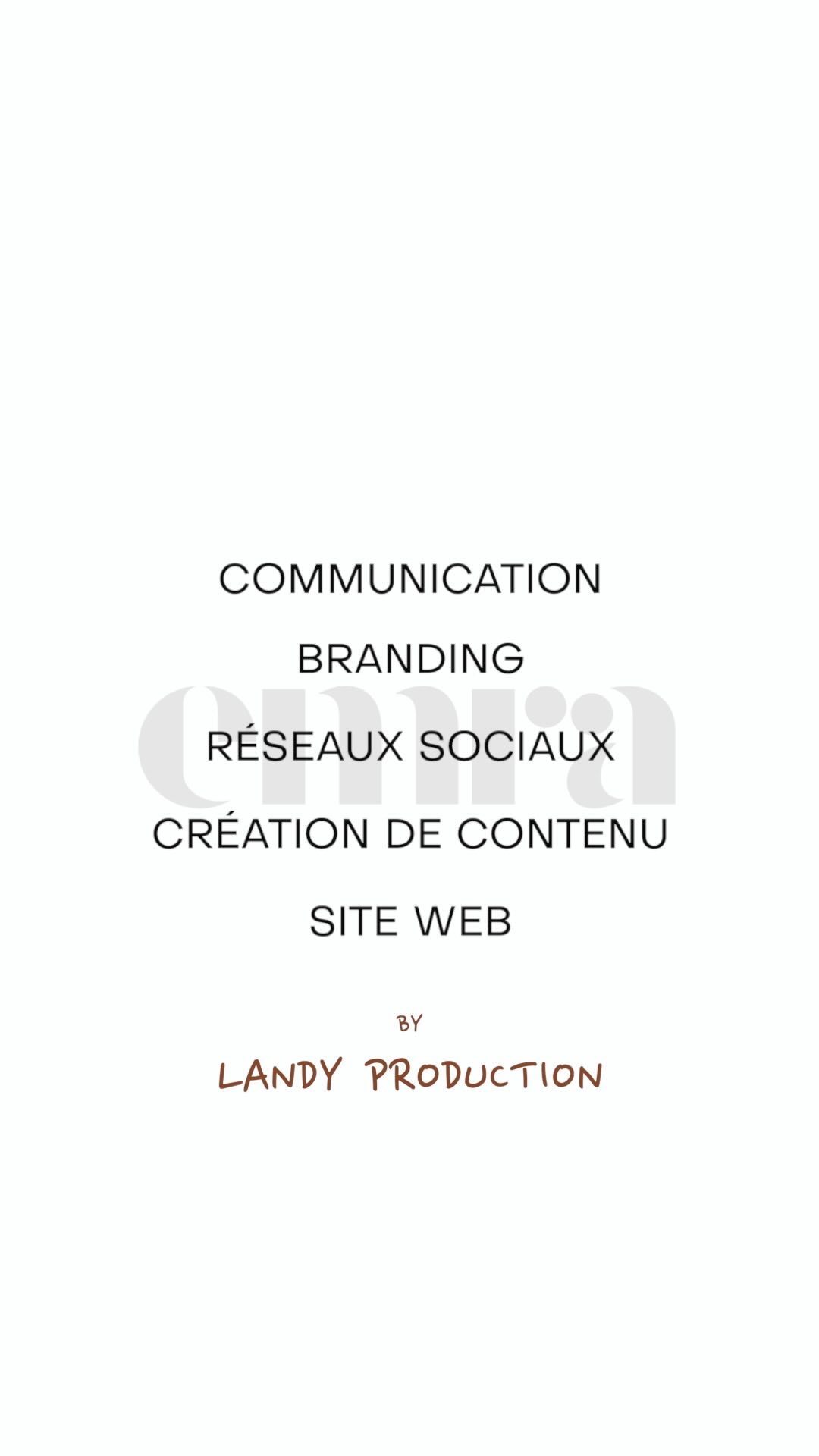 Landy Production s’agrandit !!!!
Je suis fière de vous présenter notre nouvelle branche dédiée à la communication et au marketing ➡️➡️ @agenceemra
À la tête de cette agence, vous retrouverez, Calogera et Emilie pour vous accompagner dans vos projets avec une vision innovante et personnalisée 🚀
Une agence moderne avec de GRANDES IDÉES qui vous propose des services de :
• communication
• branding
• stratégie
• direction artistique
• réseaux sociaux
• création de site internet
C’est l’alliance parfaite, pour vous proposer un service complet allant d’une idée jusqu’à la réalisation finale de votre vidéo (par exemple 😉) !!
Je vous invite à suivre @agenceemra
Merci de votre soutien et de votre confiance depuis 5 ans 🙏🫶 c’est grâce à vous qu’on s’agrandit 🍀🍀
#newproject #nouveauté #new #agence #communication #video #web #agencecommunication #branding