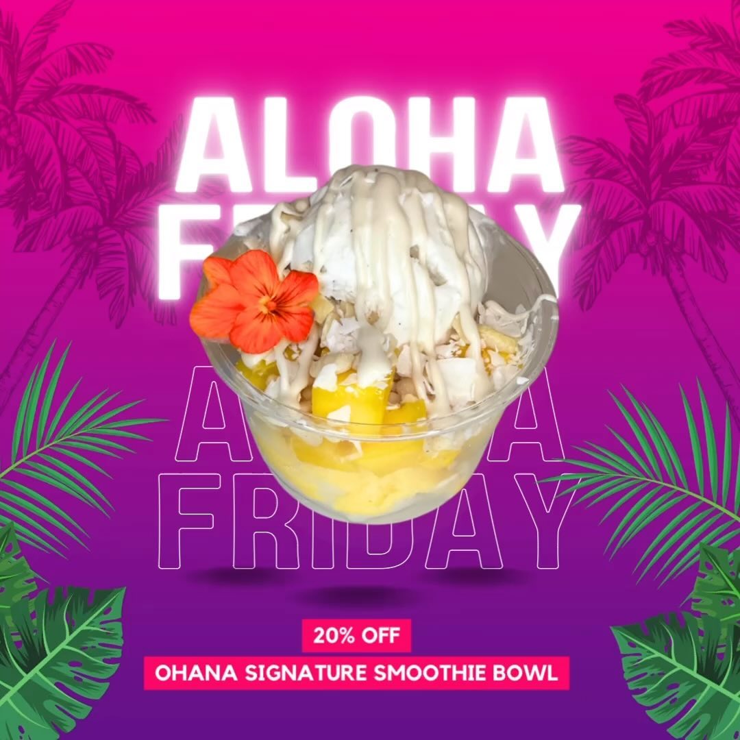 You had us at ALOHA! 🌺
Get 20% off this tropical favorite: two scoops of slow-churned, dairy-free pineapple-mango and coconut sorbet, topped with fresh pineapple, coconut shreds, house made granola and house made coconut condensed milk. 🥥🍍
Paradise found. 🏝
#fridayfeeling #fridayvibes #fridayfeels #healthandwellness #healthylifestyle #smoothies #healthbenefits #wellness #wellnessjourney #lasvegaslocals #lasvegasfoodie #lasvegasfoodies #fitness #fit #smoothie #lasvegasbusiness #vegan #lasvegasinfluencer #smoothiebowl #alohafriday #ohana