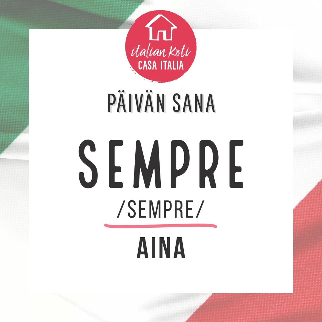 ♾️ Italian sana sempre tarkoittaa “aina”, “jatkuvasti”, “uudelleen” tai “yhä”, riippuen asiayhteydestä. Se ilmaisee jonkin asian jatkuvuutta, toistuvuutta tai muuttumattomuutta.
Etymologia
Sana sempre tulee suoraan latinan sanasta semper, joka tarkoittaa “aina, ikuisesti”.
• Se on muodostettu yhdistämällä sem- (joka viittaa jatkuvuuteen) ja per (joka tarkoittaa “kautta” tai “läpi”).
• Tämä rakenne vahvistaa merkitystä “ilman keskeytystä, pysyvästi”.
Erilaiset käyttötavat ja merkitykset
1. Ilman keskeytystä, jatkuvasti:
Kun jokin tapahtuu koko ajan tai ilman taukoa.
• Esim. “L’acqua del fiume scorre sempre.” → “Joen vesi virtaa aina.”
2. Toistuvasti, jokaisella kerralla:
Kun jokin tapahtuu joka kerta tai usein.
• Esim. “Arrivi sempre in ritardo!” → “Saavut aina myöhässä!”
3. Vahvistava merkitys (erityisesti vertailuissa):
Voidaan käyttää voimistamaan merkitystä, erityisesti vertaillessa.
• Esim. “È sempre più difficile trovare lavoro.” → “On yhä vaikeampaa löytää työtä.”
4. Rajoittava käyttö:
Voi tarkoittaa “kuitenkin”, jolloin se rajoittaa väitettä.
• Esim. “Non ho molto tempo, ma posso sempre aiutarti un po’.” → “Minulla ei ole paljon aikaa, mutta voin kuitenkin auttaa sinua vähän.”
5. Myönnytys (vaikka, kuitenkin):
Ilmaisee vastakkaisuuden tai myönnytyksen tilanteessa.
• Esim. “Non ho vinto, ma sono sempre felice di aver partecipato.” → “En voittanut, mutta olen kuitenkin iloinen, että osallistuin.”
#italia #päivänsana #paroladelgiorno #sempre #aina #jatkuvasti