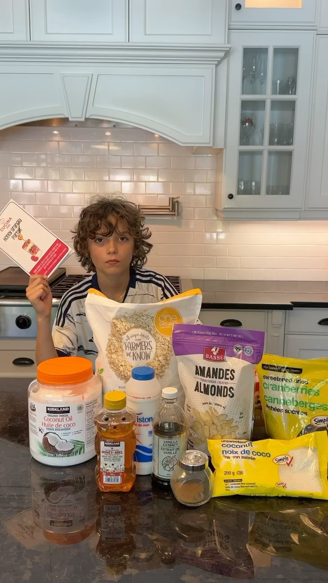 Let’s make some Honey Granola Parfait! Super easy and delicious and perfect for busy mornings or when you just want something to munch on.
Give it a try and let me know what you think!
#cucinakids #cucinakidscook #kidscancook #homemadegranola #granola #granolarecipe #recipesforkids #parfait #granolaparfait