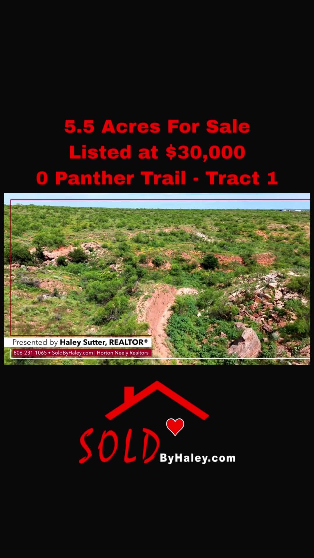 Welcome to 0 Panther Trail - Tract 1
5.5 Acres for sale in outside Amarillo, Texas
This prime piece of land for sale is over 5 acres! Situated outside of Amarillo giving you freedom to use as you see fit. Build a home, camp, put an RV or whatever your heart desires.