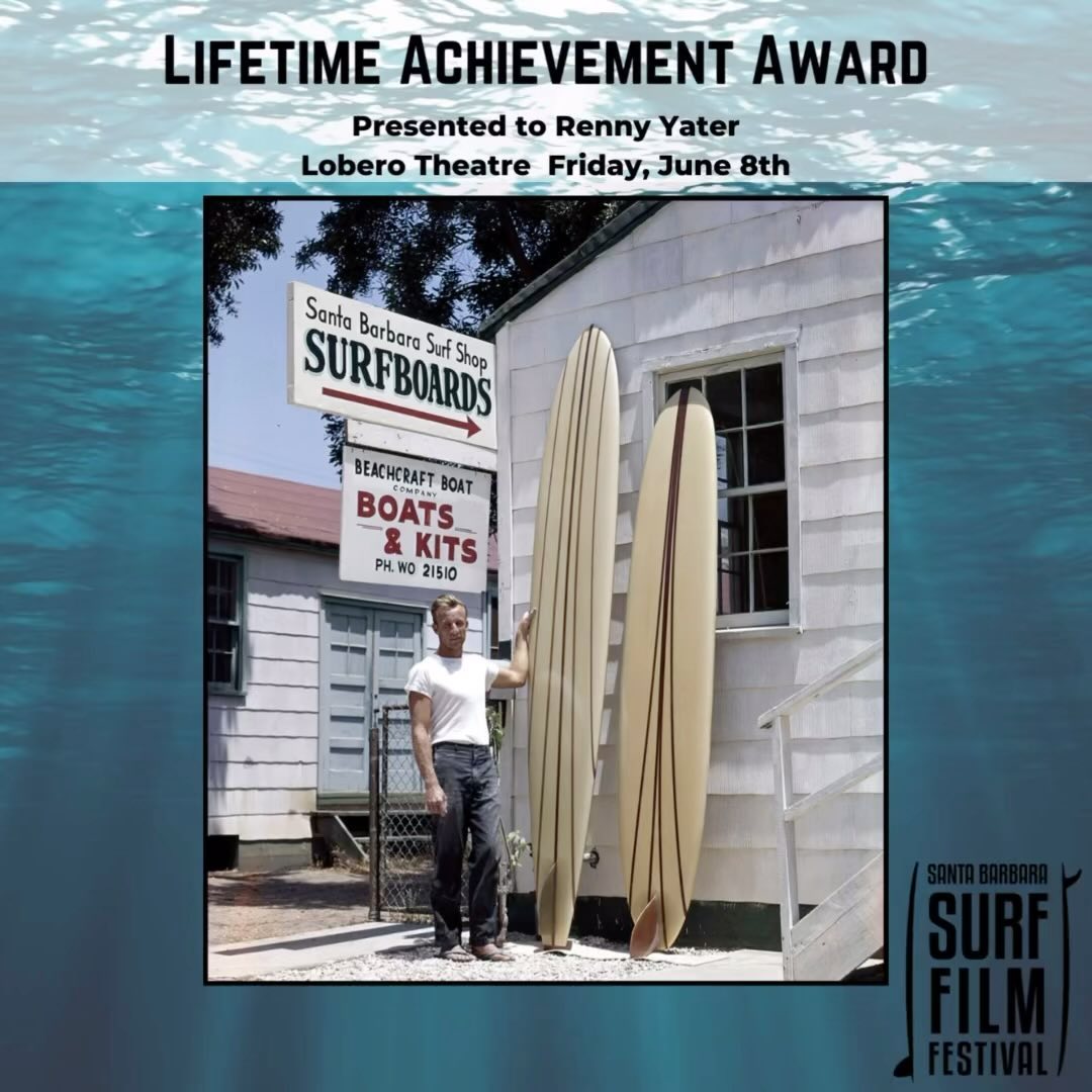 We are 1-week away from our 4th annual Santa Barbara Surf Film Festival June 7-8 at the Lobero Theatre! We can’t wait to give our first ever award & bring the community together to honor the incredible Renny Yater! Renny and friends will be in attendance for this special evening you won’t want to miss! To add to your experience
🏄♂️“Renny started shaping in the early 50s and worked for Hobie and Velzy before moving to Santa Barbara in 1959. He came to fish lobster and started his own label to shape boards in the off season. He quickly became well known for his surfing and shaping skills. In 1965 he came out with the “Spoon” his most well known longboard model to date. This year marks 65 years of Renny making boards in SB. He’s been partnered with the Beach House since 1990 and still has his show room there”
📸:
Pic 1- Reynolds Yater Archive
Pic 2- John Severson
Pic 3- Bruce Brown
🎟Purchase tickets on our website!🤙
✨✨A huge shout out to our non-profit supporters: @healtheoceansb @surfhappensfoundation @surfridersb
✨Thank you to our Sponsors for helping to make this festival possible! We appreciate your support! ✨
@firestonewalker
@thepacificstone
@malibusurfsauce
@seacreatureswine
@waiakea
@nosotros
@localsonlyvodka
@goldcoast.surf
@cleanoceandesigns
@canopyclub_sb
@highseasmead
@ecostiks
@marbeso
@loberotheatre
@blueplanetecowear
@glasshousefarms
@milpasmotors
@titusconstruction
#sbsff2024 #sbsff #santabarbara #sbsurf #sbsurffilms #filmfestival #surffilmfestival #lobero #sb #community