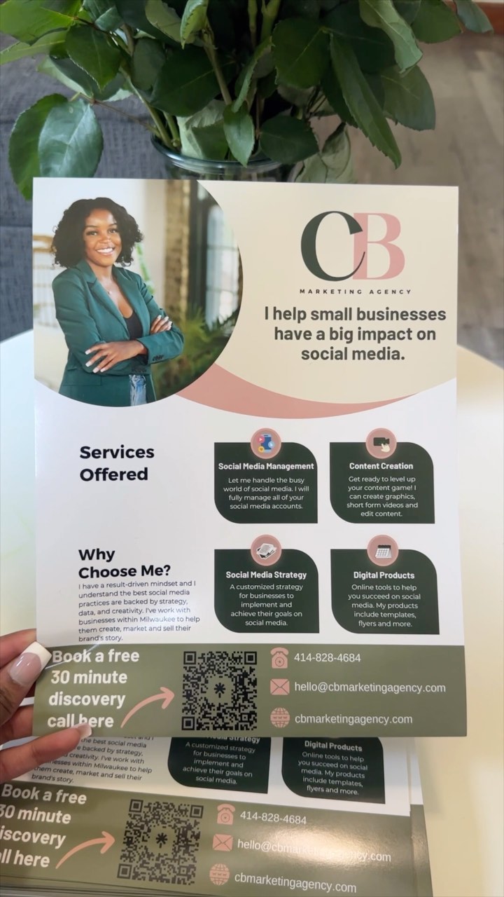 So excited the flyers I designed came in the mail! I can’t wait to start handing these out @Canva
#SocialMediaManager #milwaukee #smallbusinesssocialmediatips #canva #canvacreator #canvacreations
