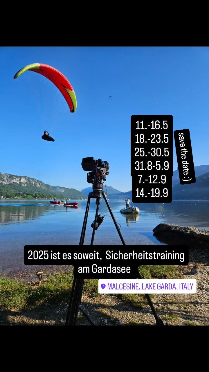 Website mit allen Infos folgt in Kürze. Dann wird auch die offizielle Anmeldung unter der E-Mail-Adresse info@vertical-soulutions.de freigegeben.
Trainer Thomas Häberle mit der Unterstützung der Flugschule Göppingen führt diese 6 Trainings mit euch durch. Wir freuen uns auf ein tolles Jahr 2025 :)
#gleitschirm #sicherheitstraining #siv #acro #sicherfliegenlernen #paragliding #flugschule #dhv