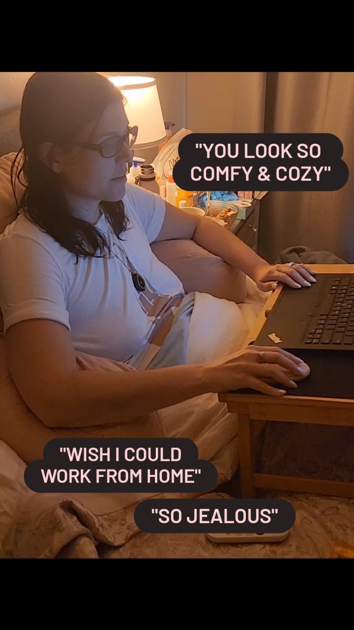 These are all things that people have said when I've told them I'm working from home due to endo pain/flare-ups.
I wouldn't wish endo on anyone. I hope this helps raise awareness to the fact that just because someone doesn't "look sick" doesn't mean they aren't going through something excruciatingly painful.
#endo_atlantic #endometriosis #endoawareness #workfromhome #invisibleillness #chronicpain #endoflareups #unpredictable #endopain #endoadvocate #bekind #periodpain #periods #periodprobs #menstrualhealth #womenshealth