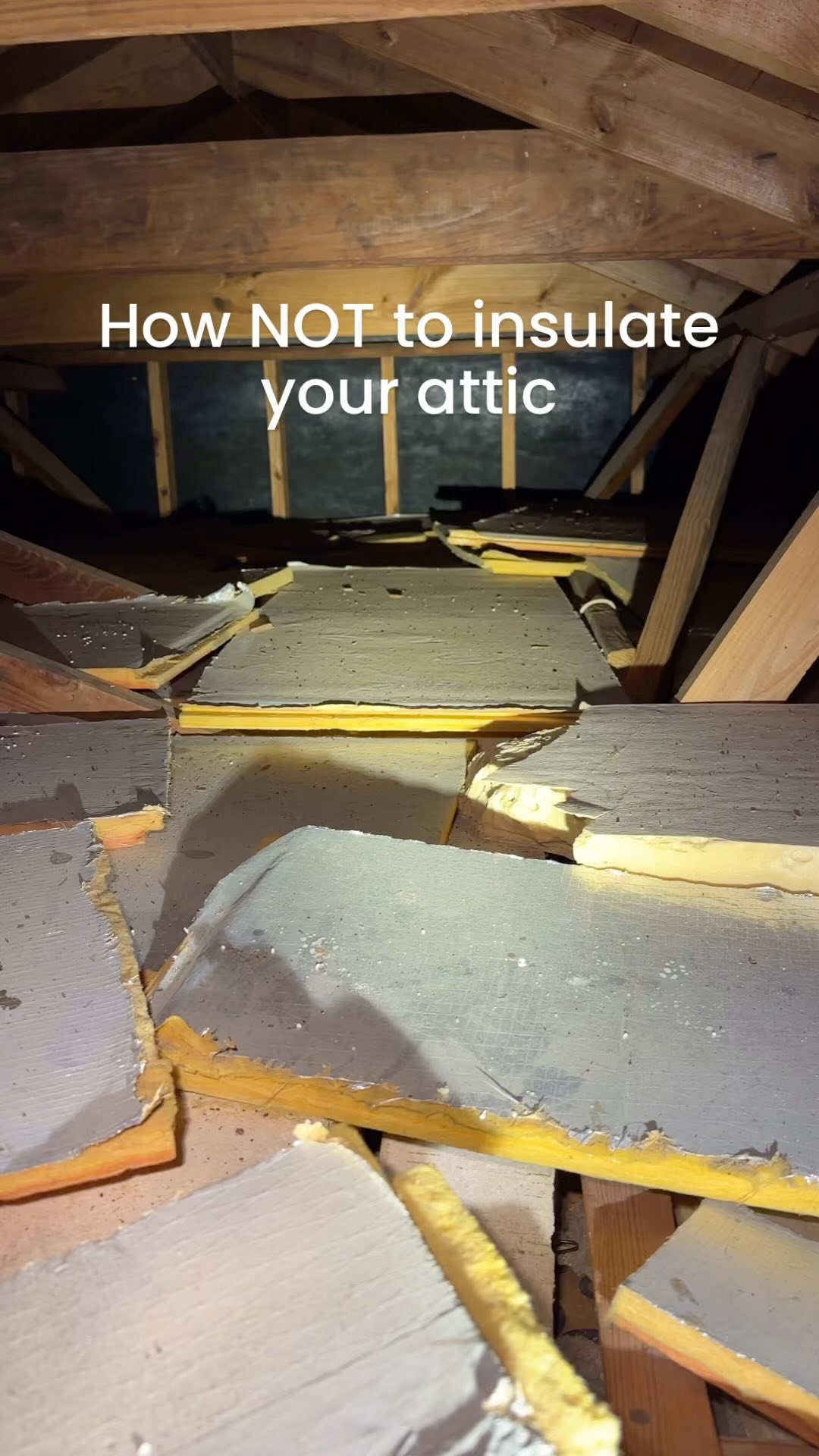 Insulating your house is all about minimizing air movement. Whether you use fiberglass, mineral wool, cellulose, spray foam or any other material, the key is to minimize heat transfer. This rigid foam board is basically just for show in its current configuration. Honestly this probably took more effort to do wrong than right with blown in insulation.
#homeinspection #homeinspector #inspection #inspector #safeandsound #insulation #doh #seriously #comedy #fail #test #electrician #power #attic #attentiontodetail #moveinready #texasrealestate #builder #realestate #templetx #beltontx #saladotx #centraltexasrealestate ##diy #diwhy