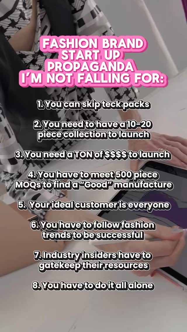 Okay fine, I did the trend… but the fashion industry had it coming 😮💨
Here’s the propaganda I’m NOT falling for (and neither should you):
❌You need 20+ pieces to launch
❌You need $$$$ and a giant following
❌You have to follow every trend or gatekeep your resources
❌You have to do it all alone (been there, never again)
If I’ve learned anything in my 16+ years in the industry, it’s to stop letting FEAR keep you from starting.
Let’s be real. Half of this “advice” is recycled outdated BS. You deserve better info and better strategy.
👇Comment what you’re not falling for and let’s change the fashion game one myth at a time.
#fashiondesigner #freelancefashiondesigner #fashionentrepreneur #brandstartup #smallbusinessowner #fashionstartup #fashiondesigntips #fashiondesignerlife