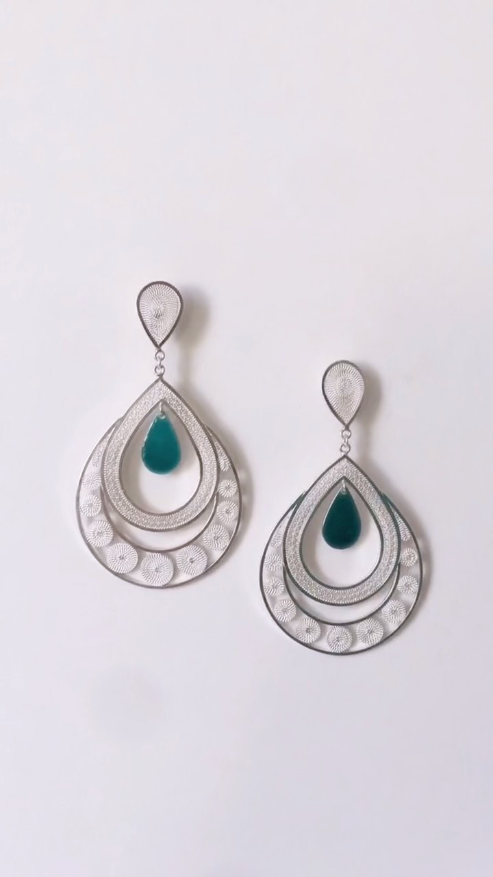 Big handmade filigree earrings for a nice custom order !