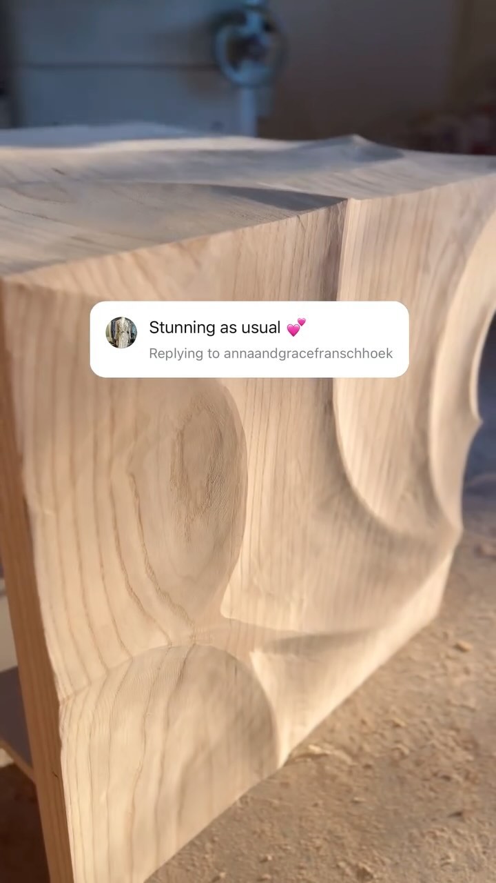 Comments like these 🙏
#intheworkshopthisweek #franschhoeklife #sculpturedfurniture #custommade #kunsthåndværk #nocnc #interiordesign