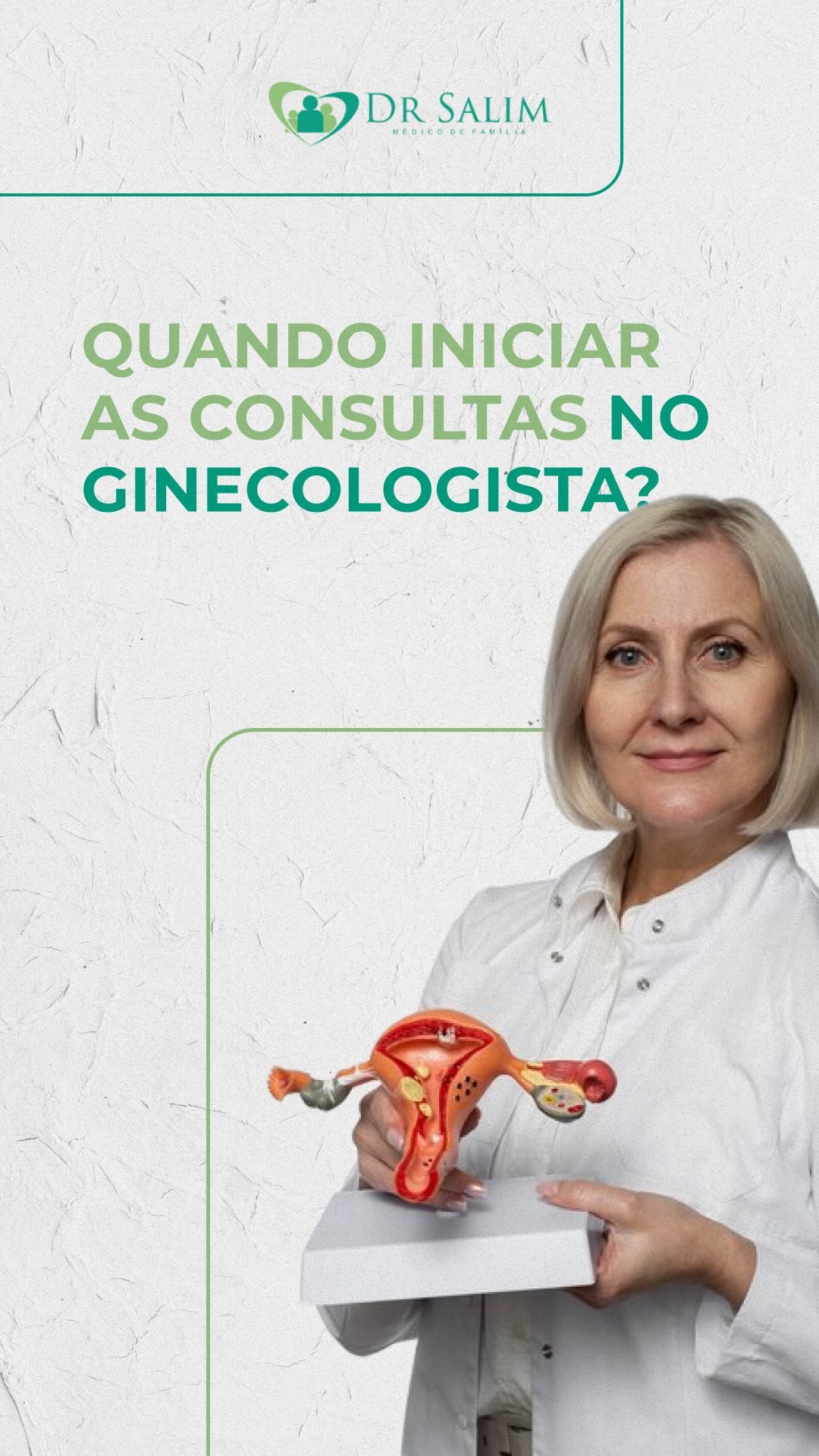 Hoje abordo um tema fundamental: o momento adequado para iniciar as consultas com um(a) ginecologista.
É essencial compreender que o início da vida hormonal e sexual marca o momento ideal para agendar a primeira consulta.
Destaco também a importância de estabelecer essa relação de cuidado com um(a) profissional de confiança e os benefícios que isso pode trazer para a saúde ao longo da vida.
Assista ao vídeo completo e compartilhe com aquela mãe, ou pai, que tem uma adolescente em casa e não pode ficar por fora dessas informações!
Um abraço e até a próxima!