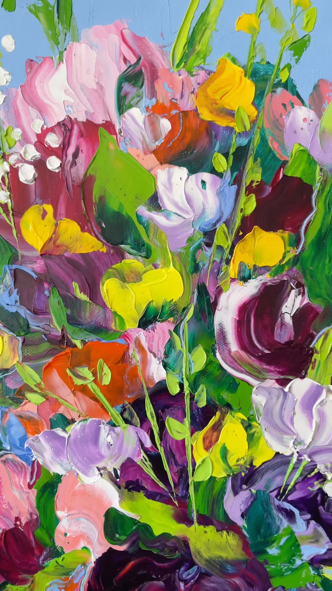 I’m excited to share my latest painting with you all! 🌸✨ This piece is an explosion of colors, filled with bright and happy flowers. It’s like a burst of confetti, capturing the joy and vibrancy of life. Creating this piece brought so much positivity and energy into my studio, and I hope it brings the same to your day.
#BrightFlowers #ColorfulArt #OilPainting #PaletteKnifePainting #MontrealArtist #CanadianArtist #QuebecArt #PositiveVibes #HappyArt #FloralInspiration #ArtisticExpression #SupportTheArts