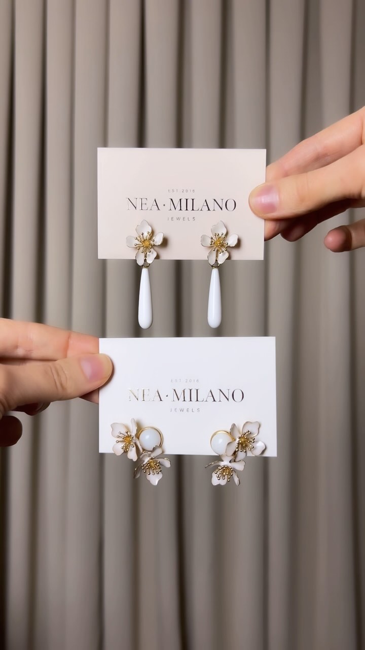 Florrie drops vs. Florena studs. Same bloom, different mood.