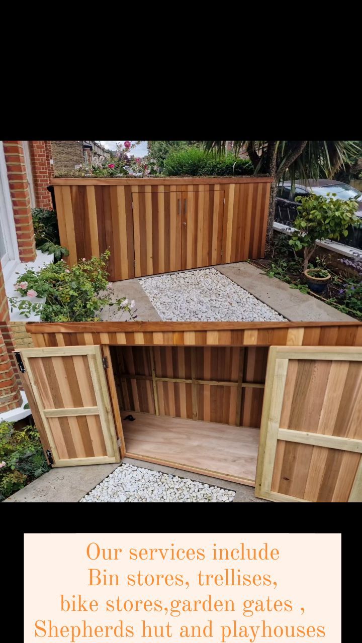 Here is a small clip of some of our products,
Bin stores, bike stores, garden trellis , garden gates , shepherd huts and play houses.
#playhouse
#shepherdshut
#bikestore
#cyclestore
#binstore
#gardengare
#drivewaygates
#wooden
#handmade
#madeinwales
#Britishmanufacturing
#London
#garden
#landscaping
#gardendesign