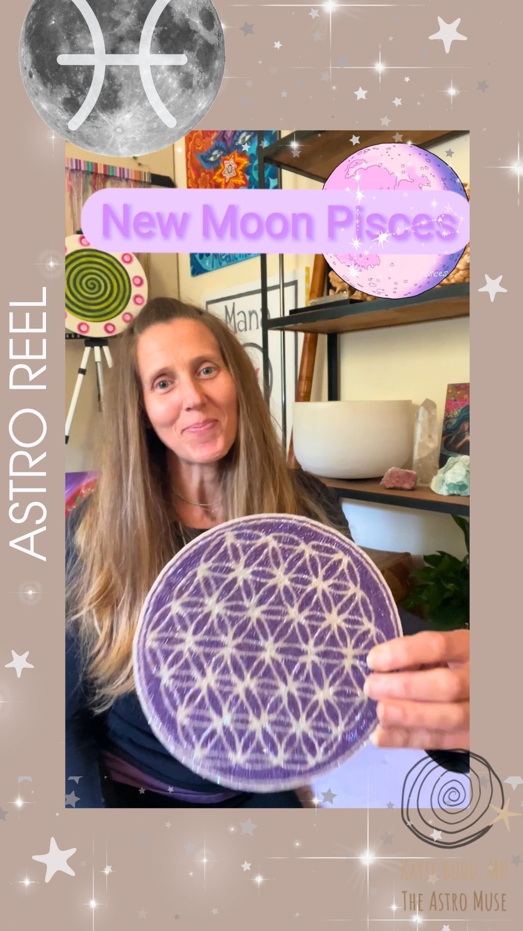 Purple Pisces New Moon ♓️💜🦄
.
How has it been for you???
.
I loved the energy yesterday even more than today (the new moon energy was def setting up yesterday). Today’s really nice tho!
.
If you don’t know how to figure out what house holds the 20th degree of Pisces in your chart, read the comments below. Someone asked, and I posted an answer there. 💜 You will need your birthchart (Get a free copy at astro.com, if needed).
.
This moon is falling in my 10th house of career, so I think it relates to my ongoing work and dedication to the two books I’m writing (finding purpose w astrology and holistic approaches to happiness/healing depression). It is a huge undertaking, requiring a lot of discipline, which can def wax and wane for me, but ultimately, I am committed.
.
Alright, I hope everyone has and has had a peaceful, magical (+ purple) day! 🧞
.
👉 Anyone have topic or content requests for me? Types of memes you’d enjoy, astro or health questions to answer…Comment below!!
.
#newmoonpisces #astrologersofinstagram #astrology #astroreel #moonlife #purplelovers #mandalaart #floweroflife
