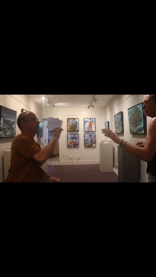 Day 4,until opening reception of 'Tales of a Fisherman' though show offially starts tomorrow! The installation went incredibly well. It really is amazing how well my paintings came together with the work of sculptor @singlebladestudios....so many correlations, more than planned! More pics to follow. To celebrate I came home and fished the river at sun down....yes those bronze back smallies!!!!
#fishnh #fishmaine #fishobsession #nhart #newhampshireoutdoors #galleryexhibition
