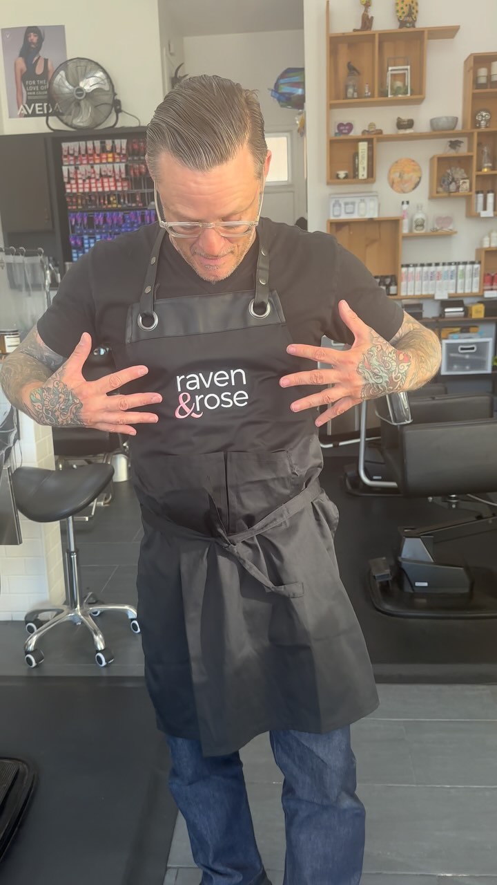 Oh Hey! #new aprons for us! Our last batch served us well with many hours behind the chair. Through all of the cuts and dyes. They’ve seen better days…. Don’t worry, we didn’t forget about #newmerch for you too! We still have some new design tees and hoodies in the shop!