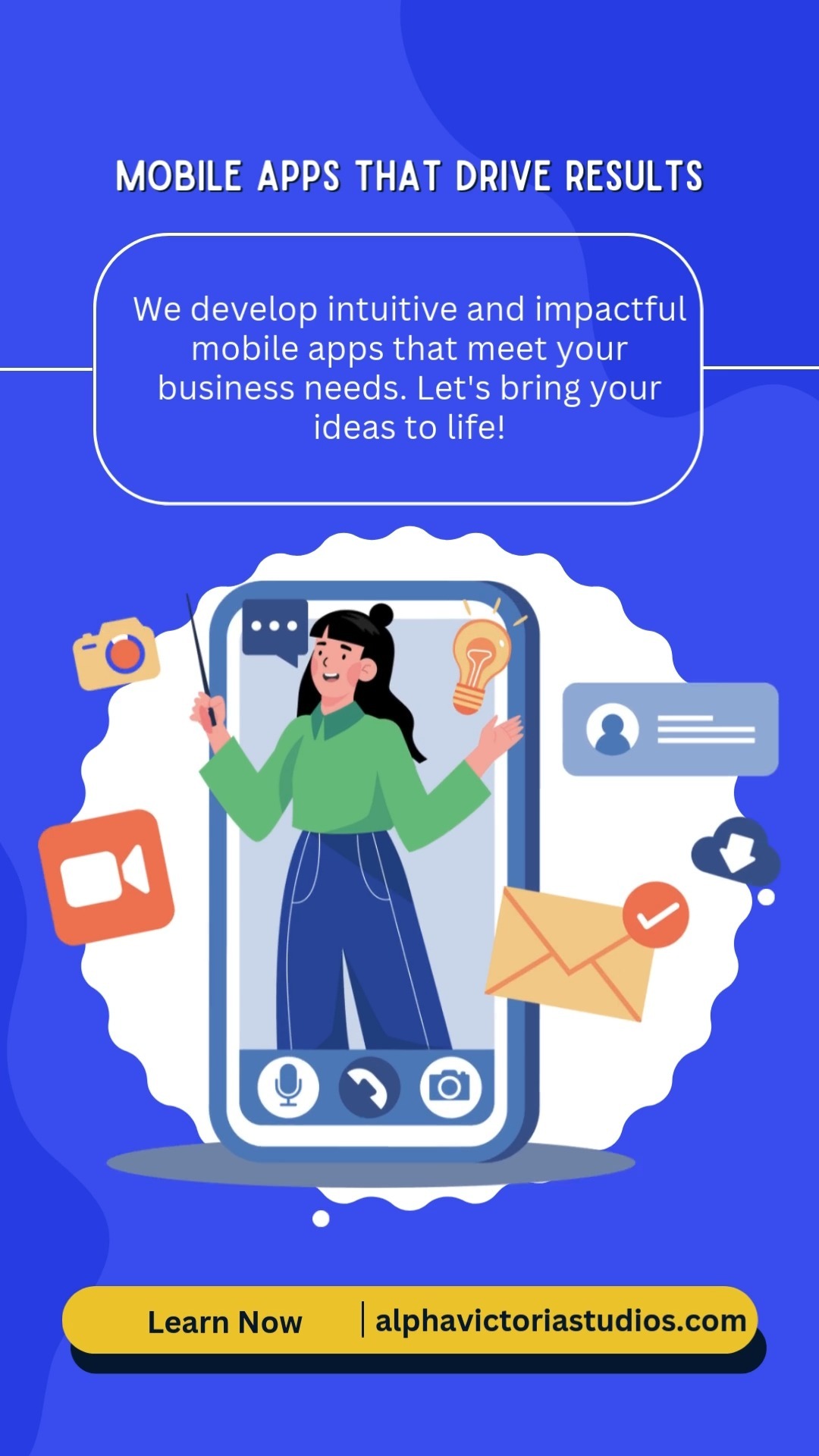 Mobile Apps That Drive Results || We develop intuitive and impactful mobile apps that meet your business needs. Let's bring your ideas to life!
Visit :- https://www.alphavictoriastudios.com/
#MobileAppDevelopment #AlphaVictoriaStudios #TechInnovation #AppDesign #BusinessSolutions #CustomApps #VeteranOwned