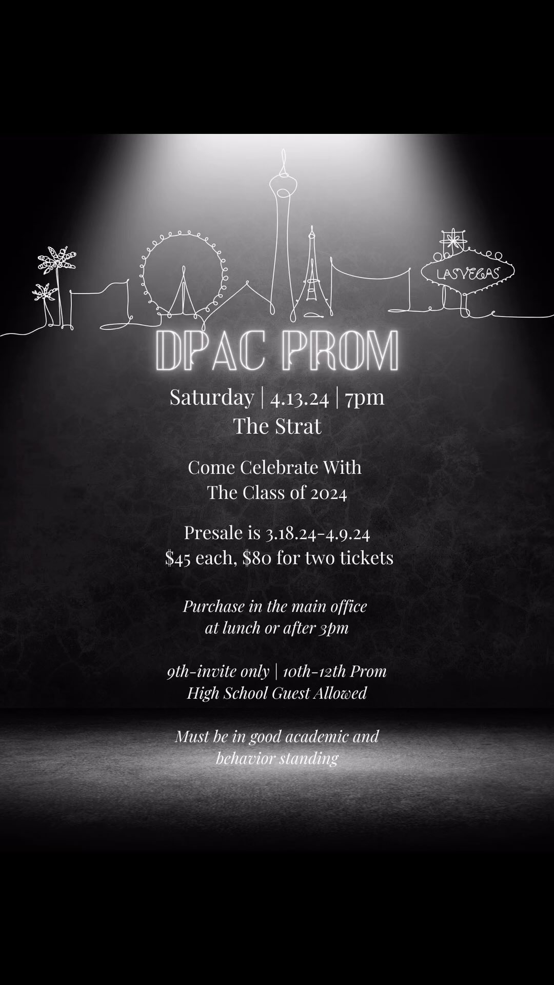Prom, 12 days away! Where are those promposals and can’t wait to see who makes Prom court! #wearedpac