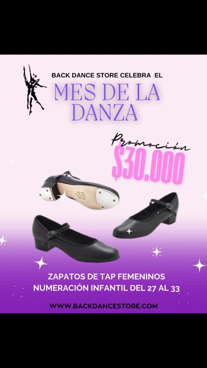 ¡Celebra el mes de la danza con nosotros! 💃🩰
Disfruta de un **50% de descuento** en los Zapatos de Tap Femeninos $30.000
🖤numeración infantil del 27 al 33
Disponibles 🖤 color Negro
¡No te lo pierdas! 🛍️✨
Para más información o pedidos, contáctanos al 📲 +569 9863 6953
**Promoción válida hasta el próximo lunes 14 de Abril**
#MesDeLaDanza #Descuento #ZapatillasDeDanza #Danza #MedioPunta #DanzaConEstilo #Ballet #Chile #Santiago #BalletEnChile #Ballet #regiones #envios #entregas