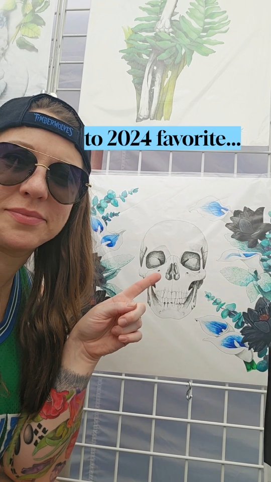 When I create each piece, I never know what you'll love! Skull III (for the Romantic) is by far this year's favorite. Thank you all for an amazing show at the Minneapolis Sculpture Garden. I'm so grateful to have met you, and thank you for the outpouring of support! I'm so happy my art is in loving hands.
#intuitiveart #skullartwork #skullselfie #anatomydrawing #anatomyart #pencildrawing #femaleartist #botanicalart #womeninart #walldecor #homedecor #spineanatomy #spinedrawing