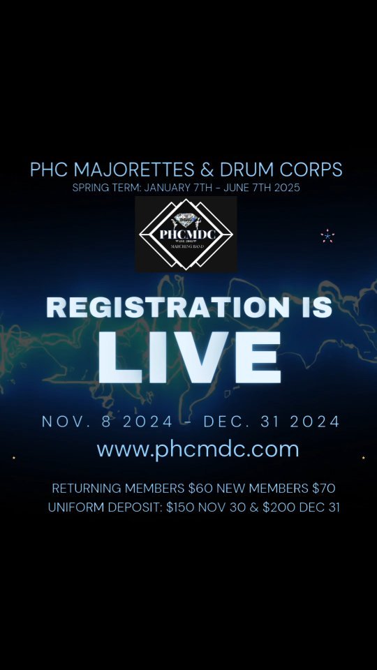 2025 PHCMDC Registration Starts TODAY!
Visit our website to secure your space and your uniform for next year's BERMUDA DAY PARADE, and many other events for 2025.
This video will provide you with most of what you need to know to become a part of the PHCMDC Family! Visit our website www.phcmdc.com for more information.
See you soon!
#PHCMDC
#Majorettes
#DynamicDrummers
#bermuda
#tradition
#performingarts