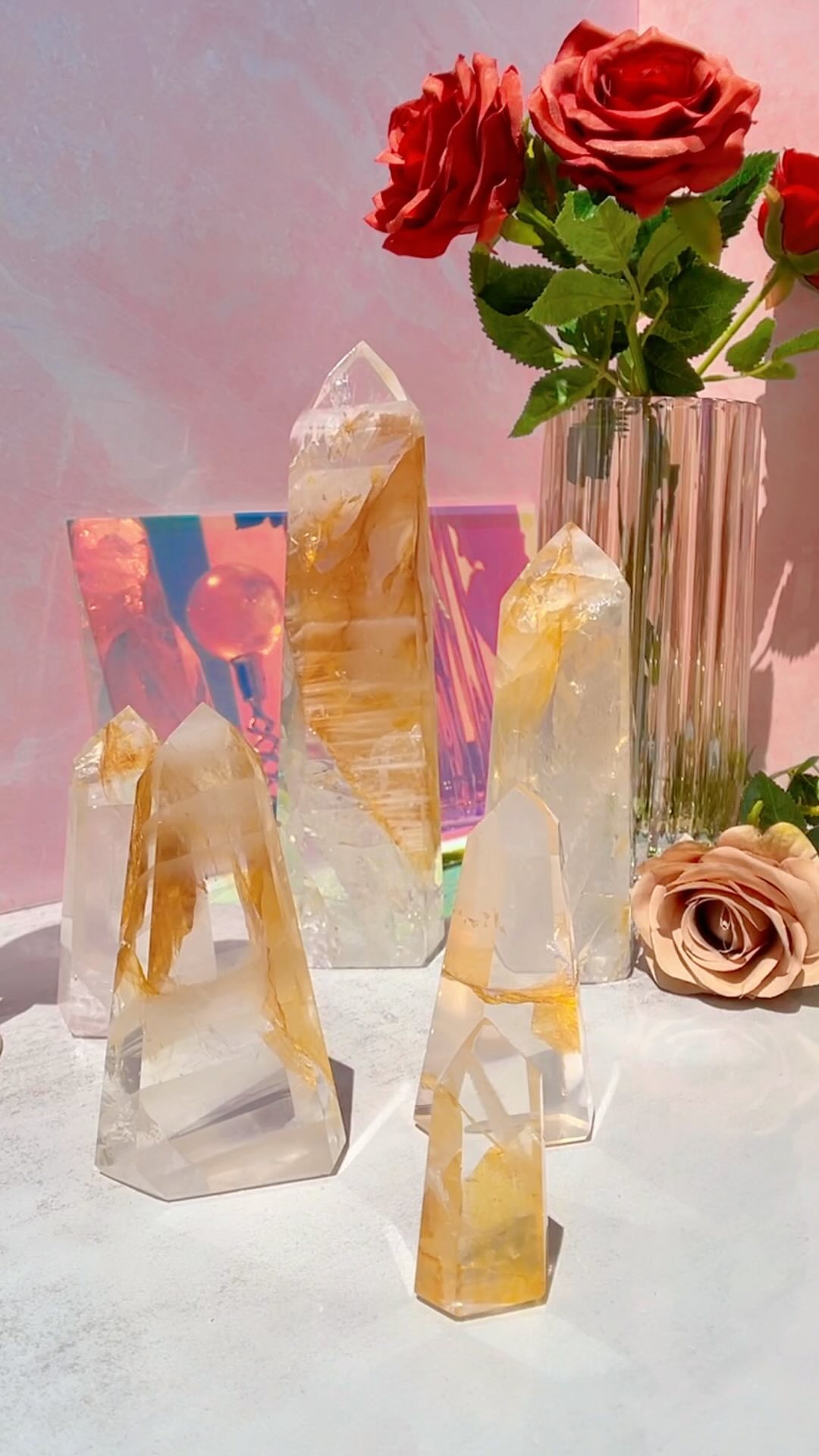☀️ Appreciation Post for some of the best quality Quality Healer Towers I’ve had in stock! 🥰
The large statement beauty recently got claimed but I still have a few similar pieces available.
DM for more info or check them out on my website.
+ Take 15% off all golden healer crystals with promo code ‘STAYGOLDEN’ ✨