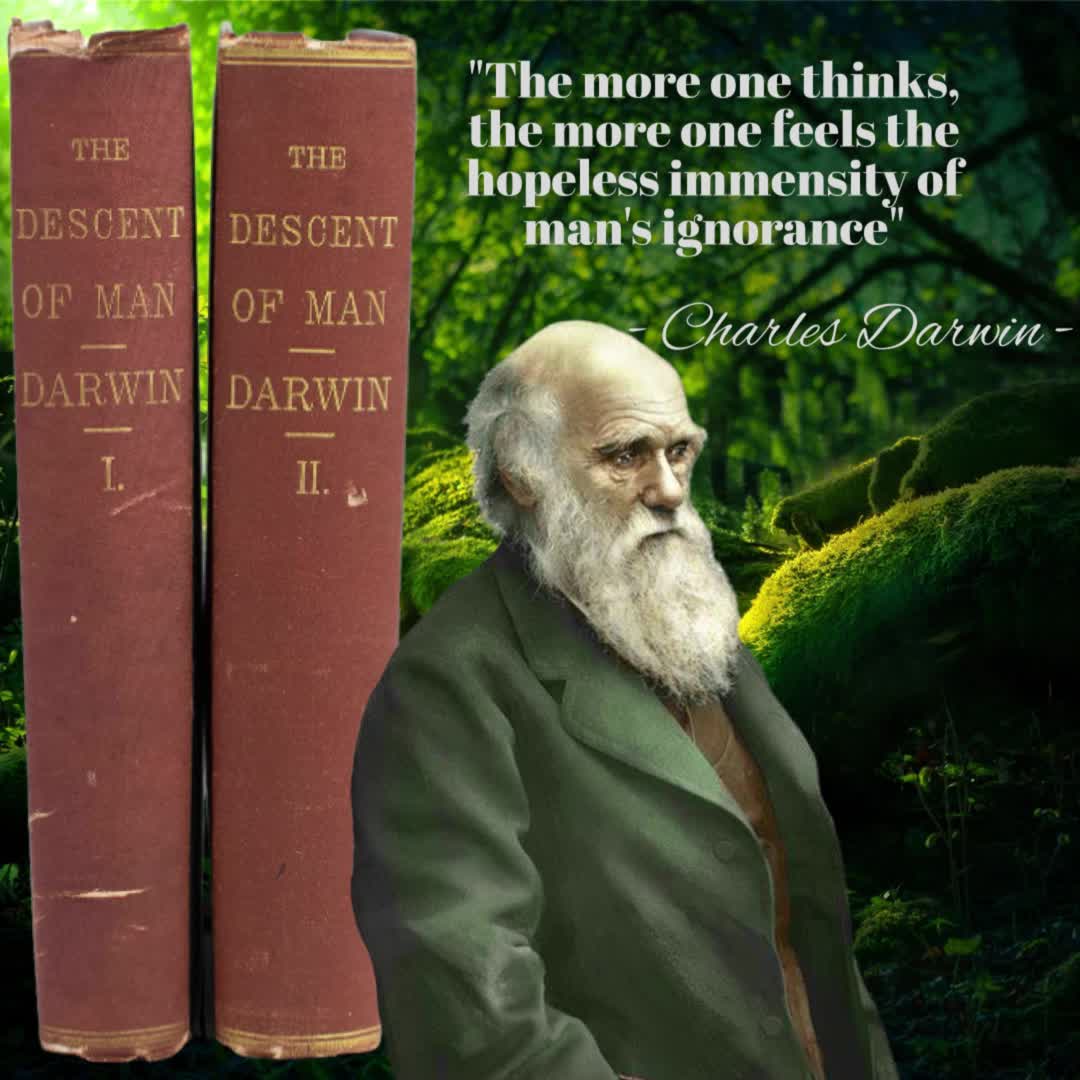 The Descent of Man was Charles Darwin's groundbreaking 1871 work that delved into human evolution and our connection to the animal kingdom. He certainly challenged societal norms at the time by arguing that humans share common ancestry with apes, emphasizing the biological connection between all living beings. The book was also the first to introduce the concept of Sexual Selection, explaining how mate choice influences evolutionary traits. You can own this very collectible two-volume set of the First American Edition and First Printing from Appleton & Company, New York, and it's available right now with FREE Shipping in our eBay store and at BarronRareBooks.com
.
.
.
.
#descentofman #charlesdarwin #darwin #theoryofevolution #naturalselection #sciencebooks #nonfiction #illustratedbook #thedescentofman #firsteditionbooks #bibliophile #bookcollector, #BookShop, #SecondhandBooks, #BookDealer, #RareBookStore