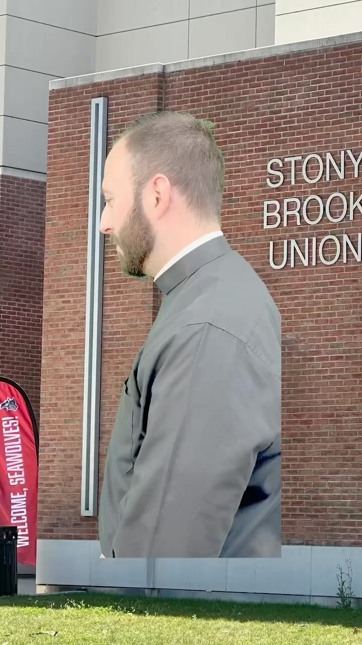 Fr. Sean waiting for you to return from break. We hope you’re all enjoying some time off