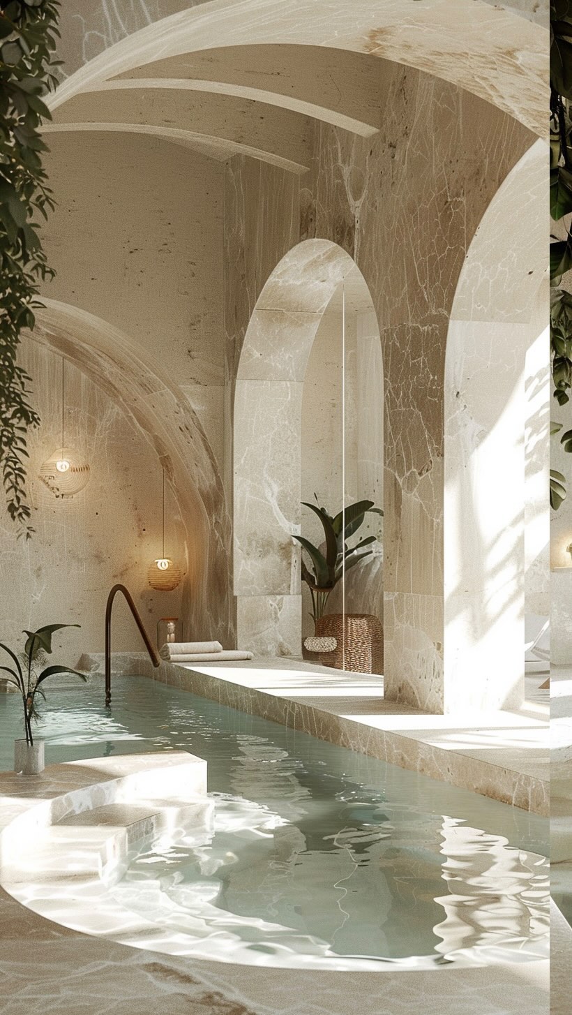 Imagine this beauty as a Mikveh space 😍
Design by @bel_archdesign with #midjourney
#midjourneyaiarchitechture #imaginemidjourney #artaijourney #creativeai #mikvehdesign