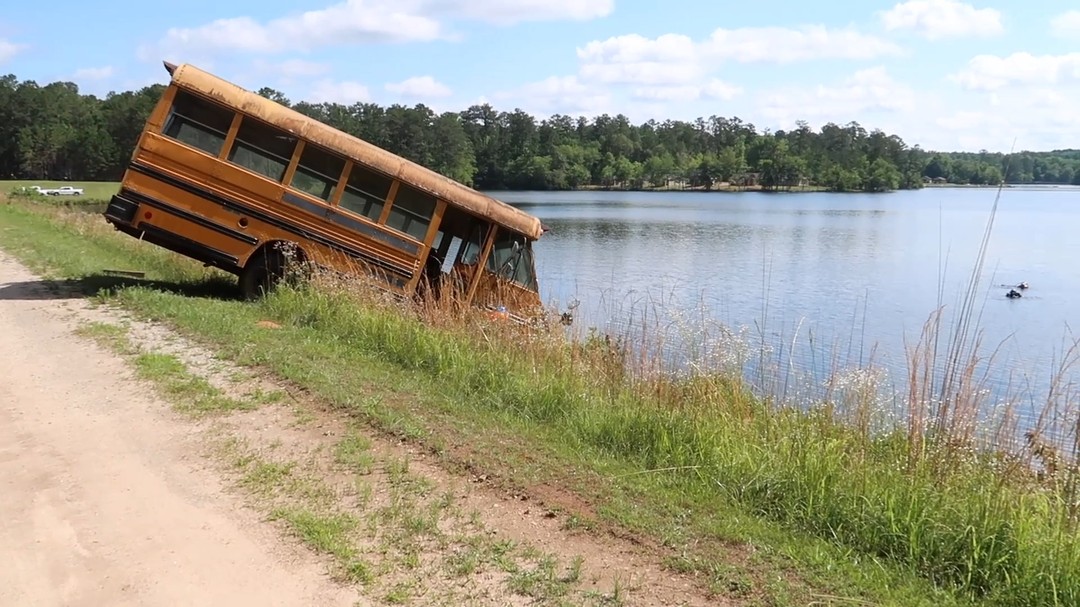 The Emergency Management Agency (EMA) Dive Team consists of firefighters from Covington and Newton County fire. Yesterday, the Dive Team conducted a training session where they sank a bus and practiced tactics to remove the bus from the water. Don't worry, anything that could contaminate/disrupt the water was removed from the bus.