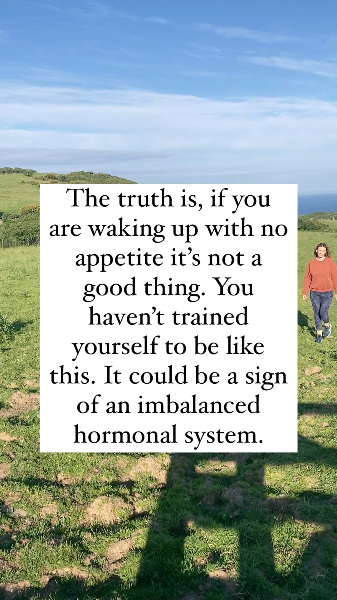 Did you know that waking up with no appetite can be a sign that there is a hormone imbalance such as elevated cortisol levels?
I hear so much from the women I work with that they just don’t feel hungry in the morning. This is fairly common but it isn’t a good thing and is a sign that something needs addressing.
Our body’s hunger cues are closely tied to our hormones, and when these delicate balances are disrupted, it can affect our appetite and metabolism.
If you find yourself consistently skipping breakfast or feeling indifferent towards food in the morning, it might be worth looking into your hormonal health.
#HormonalHealth #ListenToYourBody #fertilityhealthcoach #fertilityhealth #hormonehealthcoach #energylevels