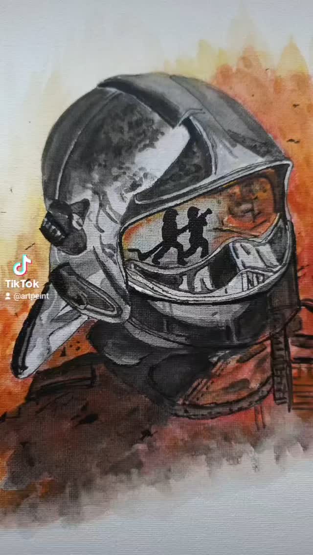 #art #creative #pompier #peinture #feu #